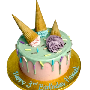 Sprinkle and Cone Cake