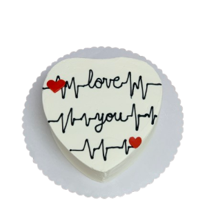 Valentines EKG Cake