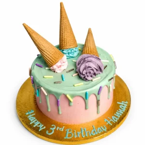 Sprinkle and Cone Cake