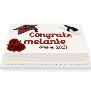 Sheet Cake with cap and scroll