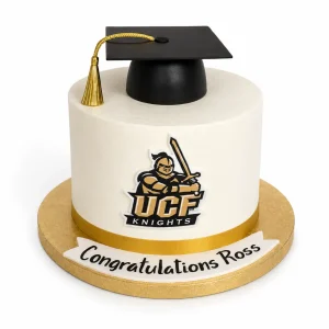 Custom Logo & Cap Graduation Cake