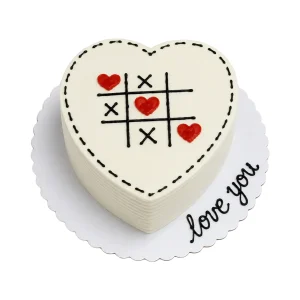 Tic Tac Toe Valentines Cake