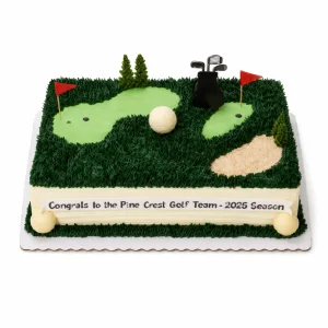 Golf themed sheet cake