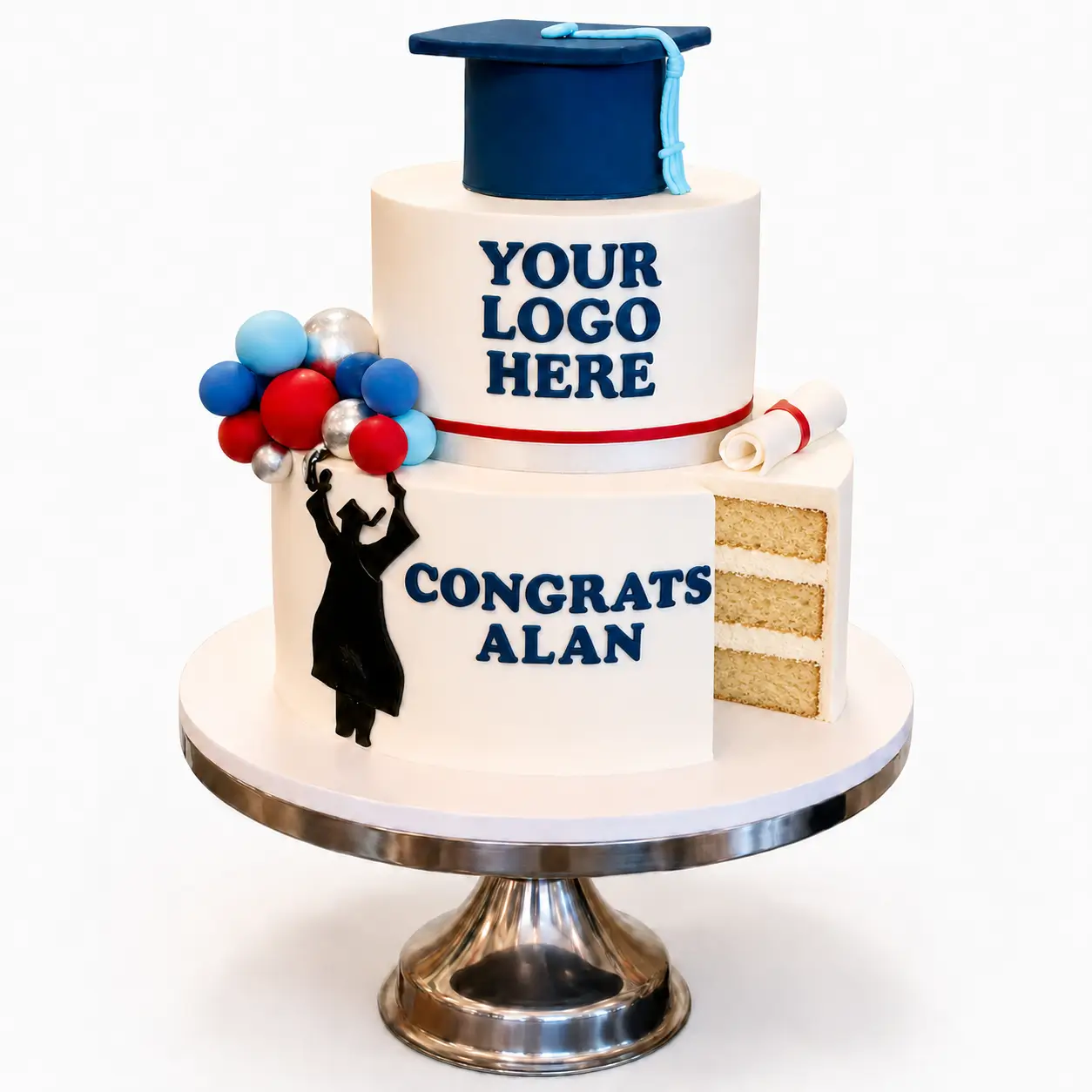 2 Tier Custom Image Cake - Image 2
