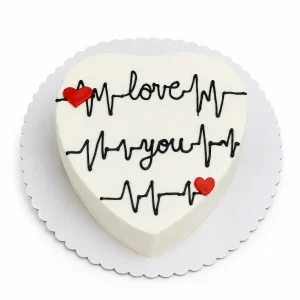 Valentines EKG Cake