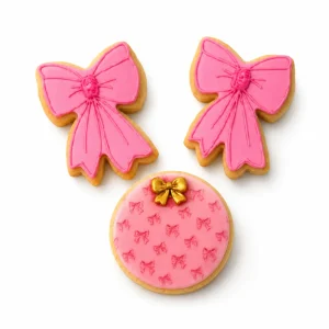 Pink Bow Cookies