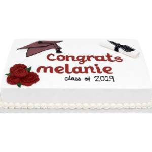 Sheet Cake with cap and scroll