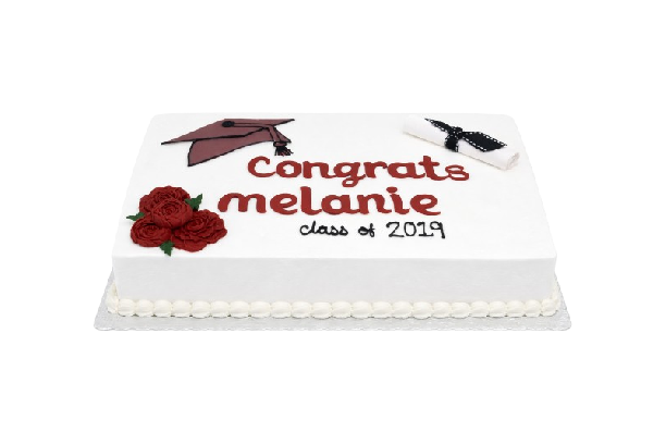 Sheet Cake with cap and scroll