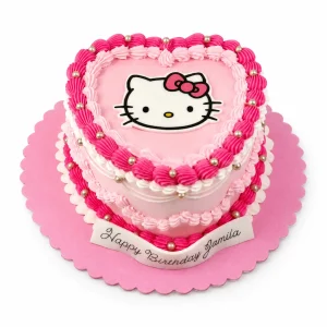 Hello Kitty Heart Cake