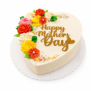 Mother's Day Heart Cake