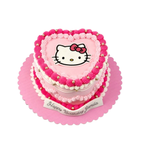 Hello Kitty Heart Cake